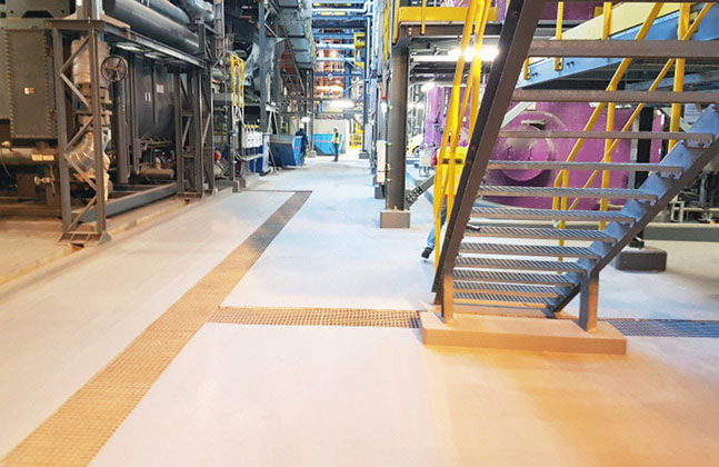 Incinerator de deșeuri modern în Szczecin echipat cu pardoseli din rășină Deckshield